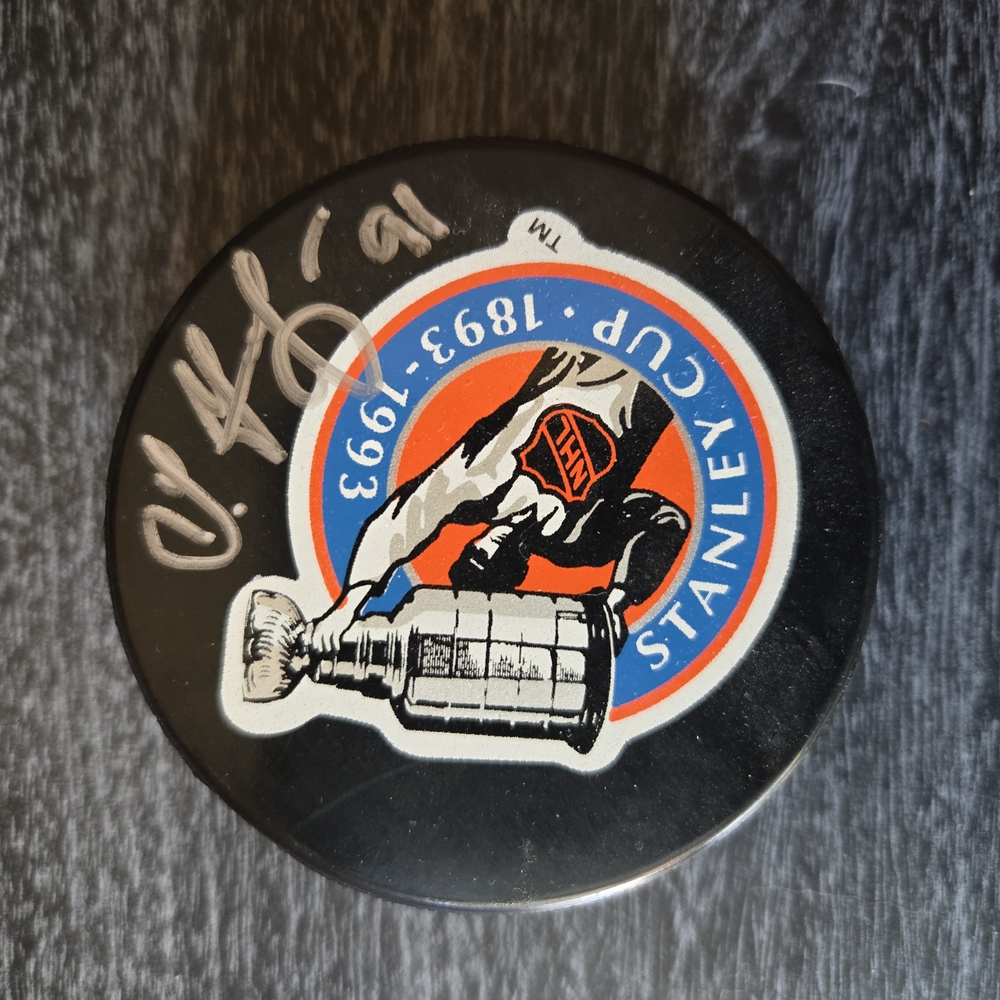 1993 Centennial Federov Signed Hockey Puck - Picture 2 of 3